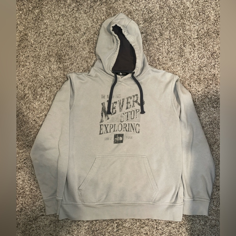 The North Face Light Gray Hoodie for Men